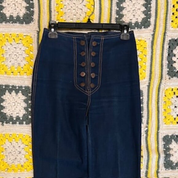 1980s Vintage Rag City Blues  Double Button Through Fly, High Waist Jeans - Picture 6 of 11